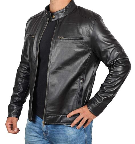 luxury black leather jacket